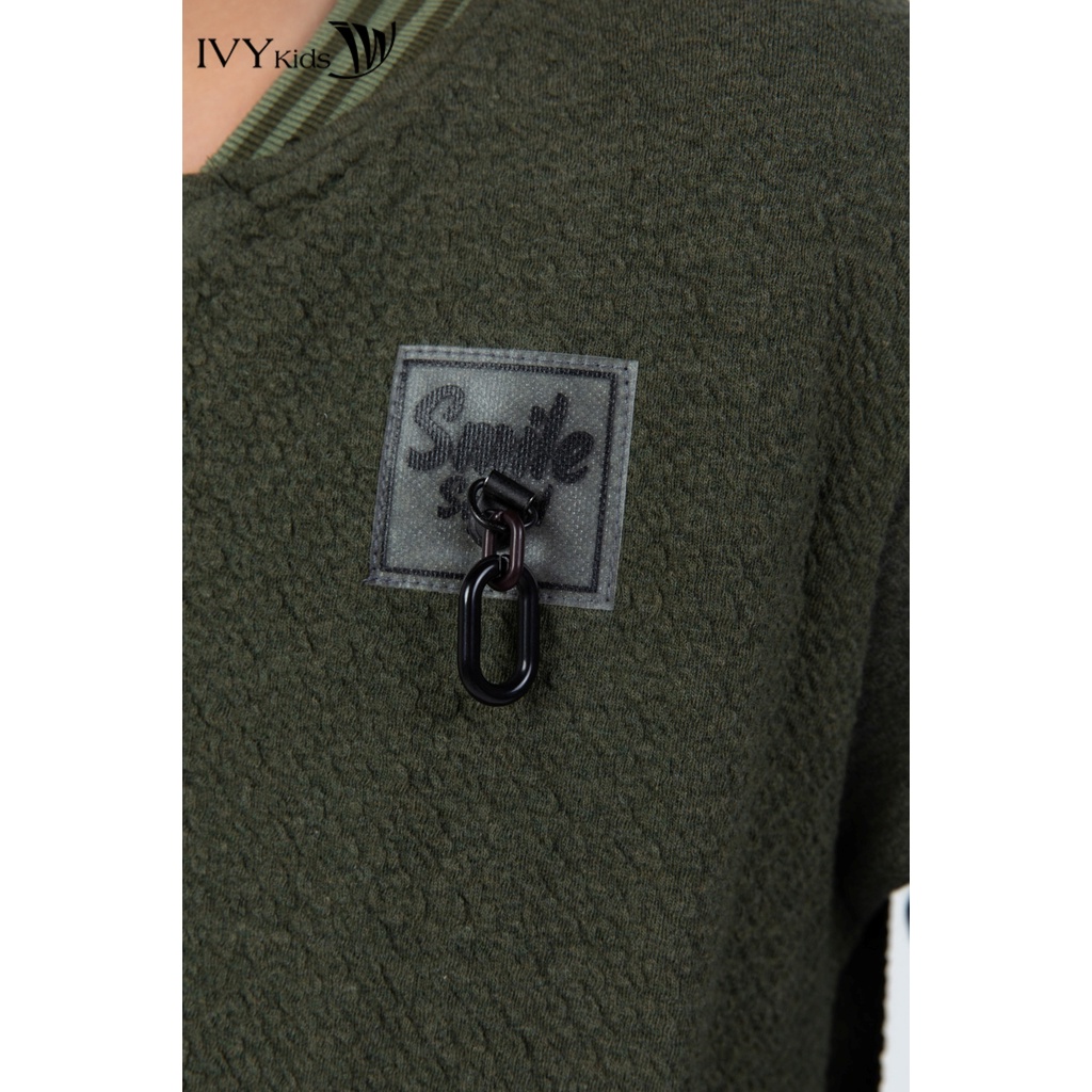 Áo khoác thu Smile bé trai IVY moda MS 77K1412