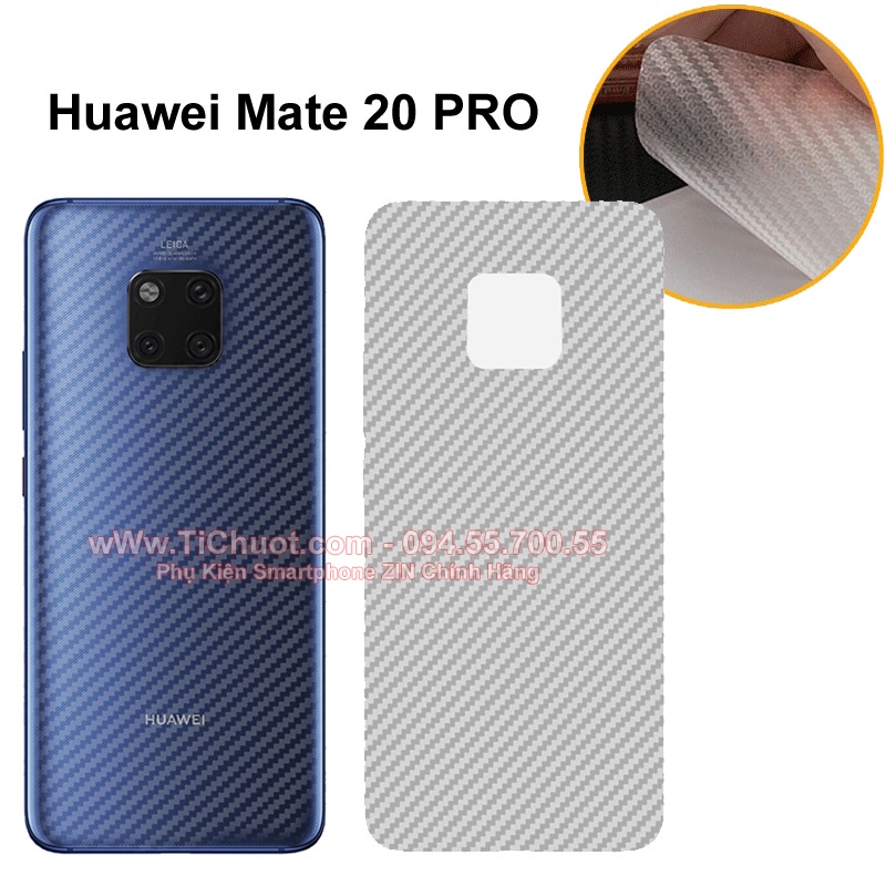 Dán Dẻo Carbon vân 3D Mặt Sau các dòng máy Huawei
