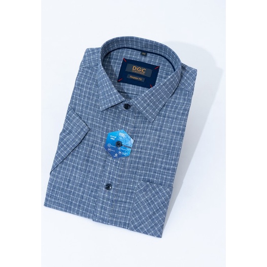 Áo sơ mi nam công sở ngắn tay DGCs chất vải vỏ hàu kháng khuẩn, ngăn mùi, chống tia UV SASNCB13M