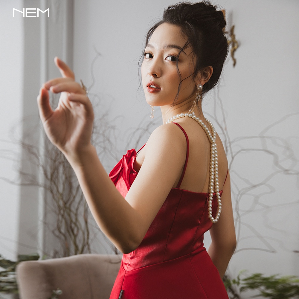 Đầm tiệc thiết kế 2 dây cao cấp NEM D32152