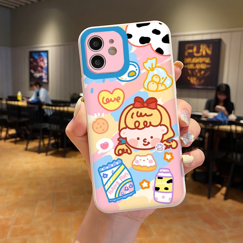 Ốp lưng iphone Cặp đôi màu sắc ốp cạnh vuông iphone 6/6plus/6s/6splus/7/7plus/8/8plus/x/xr/xs/11/12/13/pro/promax tr398