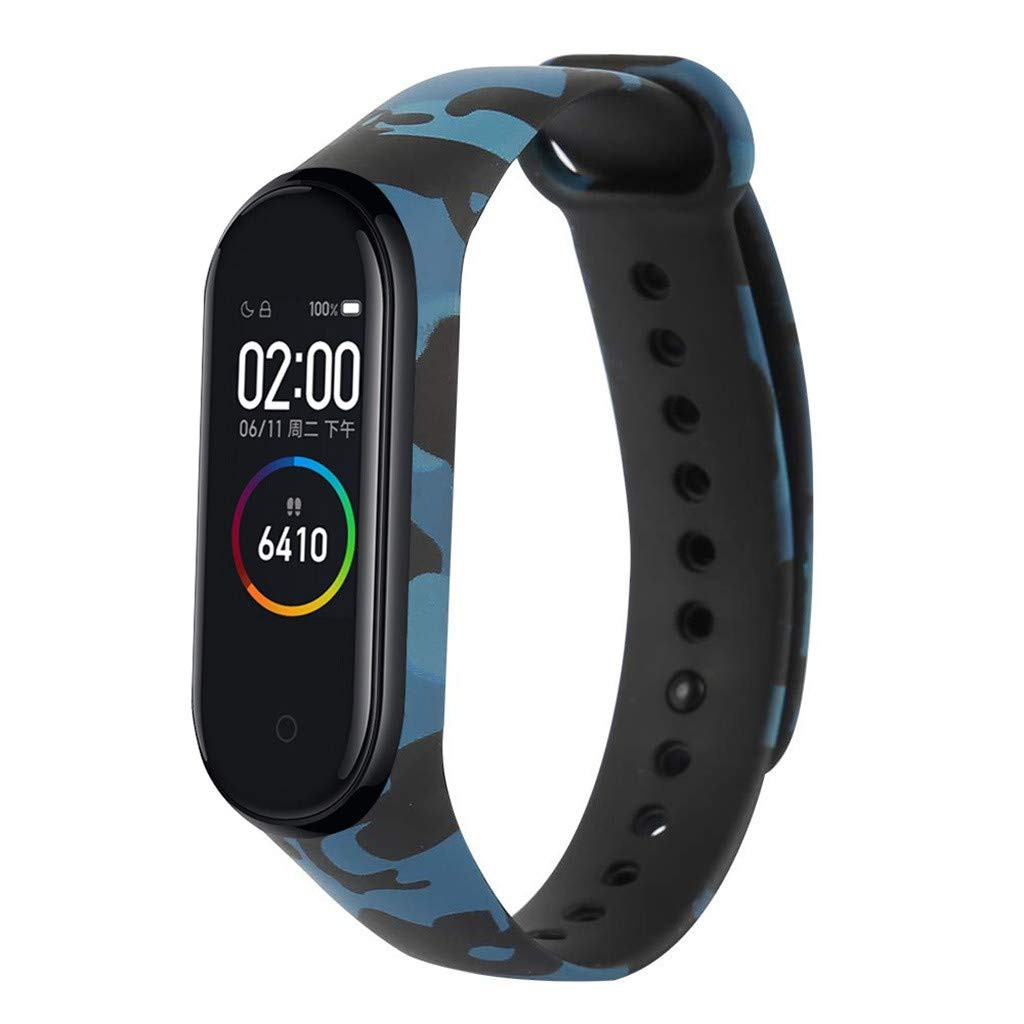 Dây đeo đồng hồ JANSIN thay thế từ silicon nhiều màu tiện dụng cho Xiaomi Mi Band 4 3