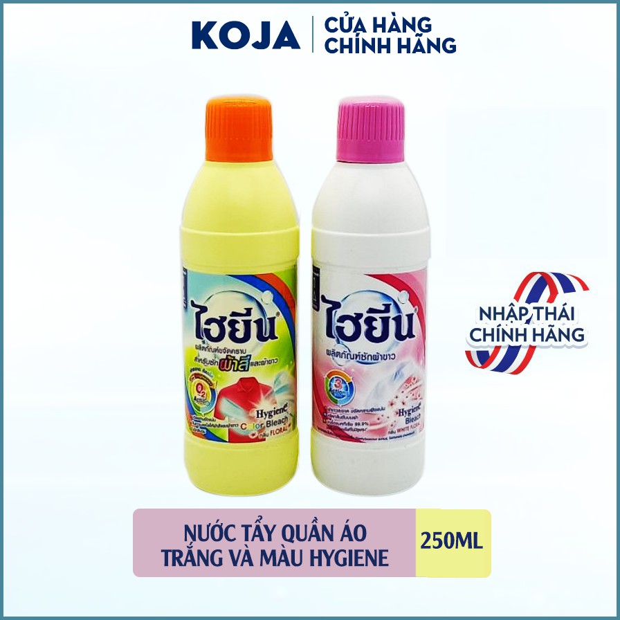 Nước Tẩy Quần Áo Trắng Và Màu Hygiene Thái Lan Loại 250ml