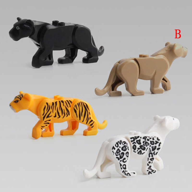 [superhomestore]1Set Crocodile Tiger Cow Animal Buildable Model kids Animal Building Block Toys