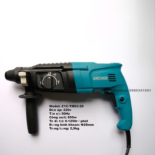 Máy khoan đục bê tông 3 chức năng cao cấp anchor z1c-tm03-28-850w