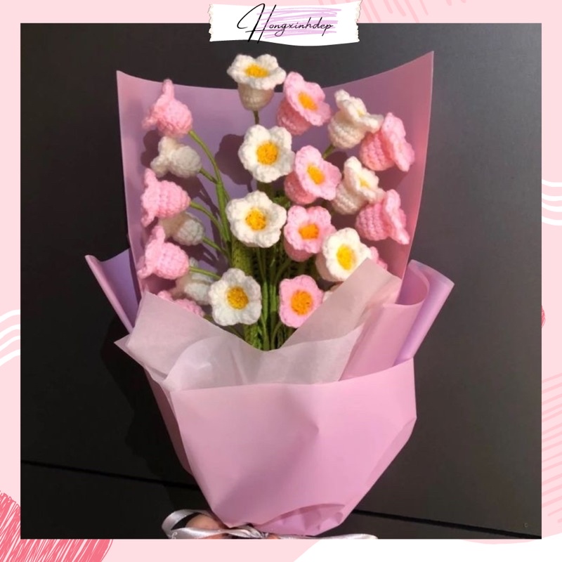 Hoa Linh Lan bằng len tặng người thân, bạn bè - Hoa chuông bằng len trang trí, decor nhà cửa