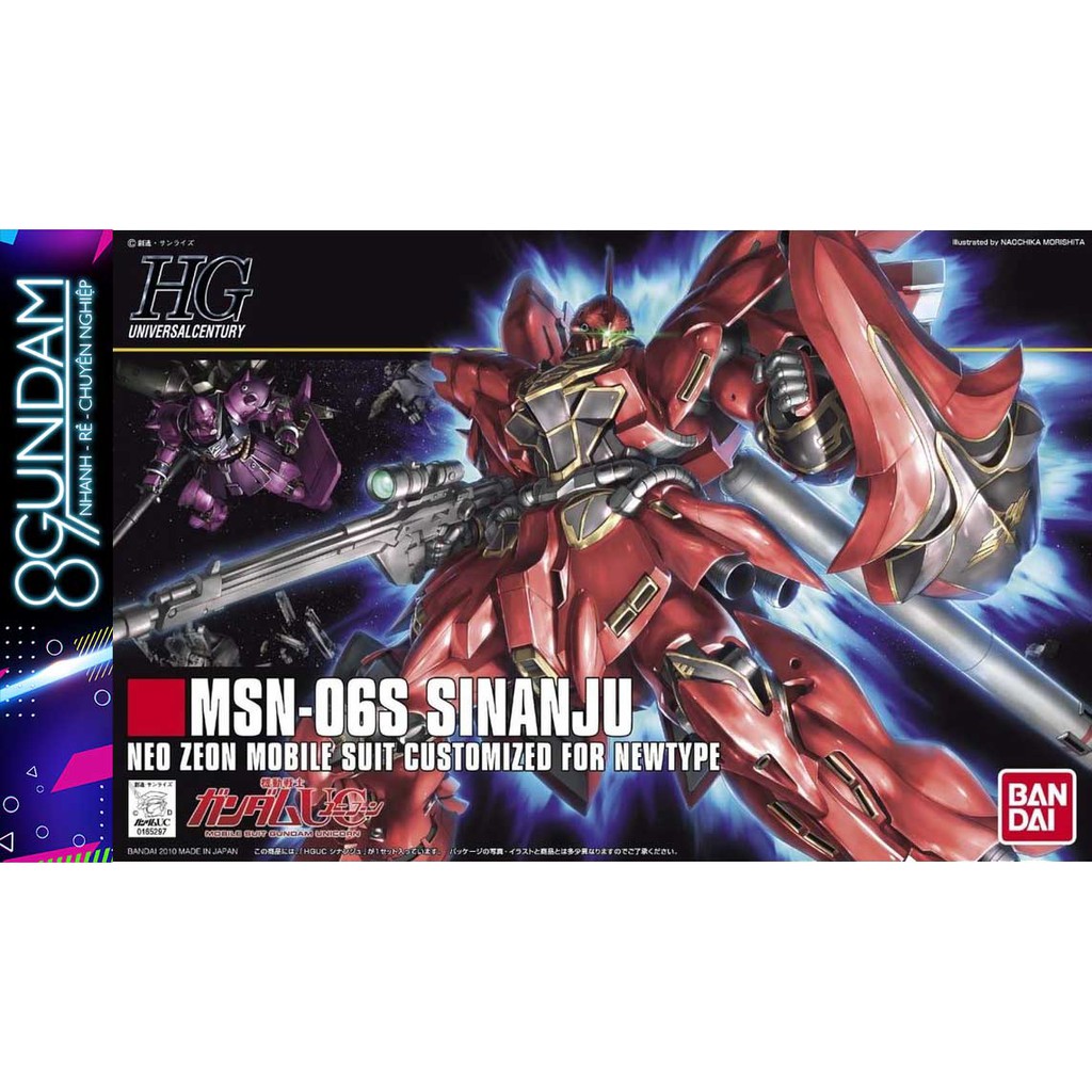 Mô Hình Lắp Ráp HG UC MSN-06S Sinanju