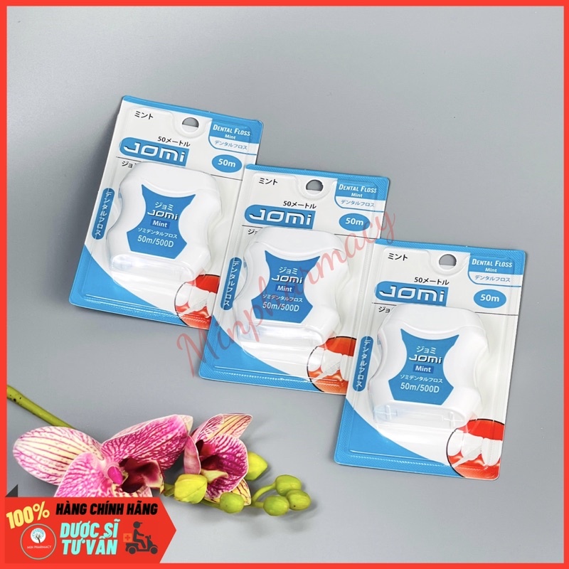 Chỉ Tơ Nha Khoa JOMI Dental Floss Mint Hương Bạc Hà 50m Dental Floss Mint - Minpharmacy