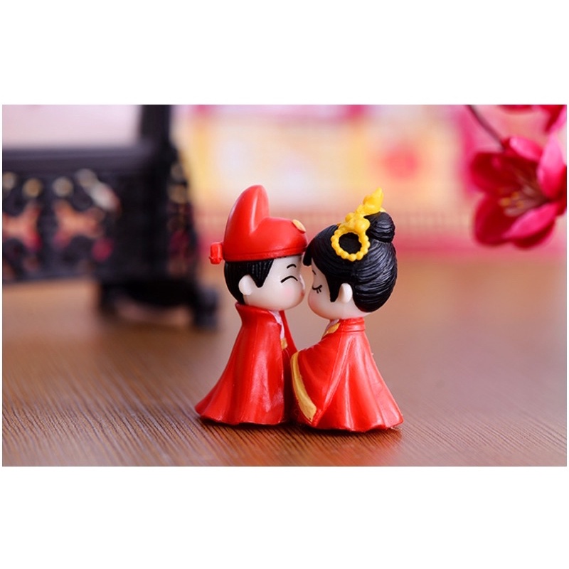 Đôi Tân Lang Tân Nương Cổ Trang Mới[ Giá 1 đôi] Phụ kiện trang trí tiểu cảnh terrarium