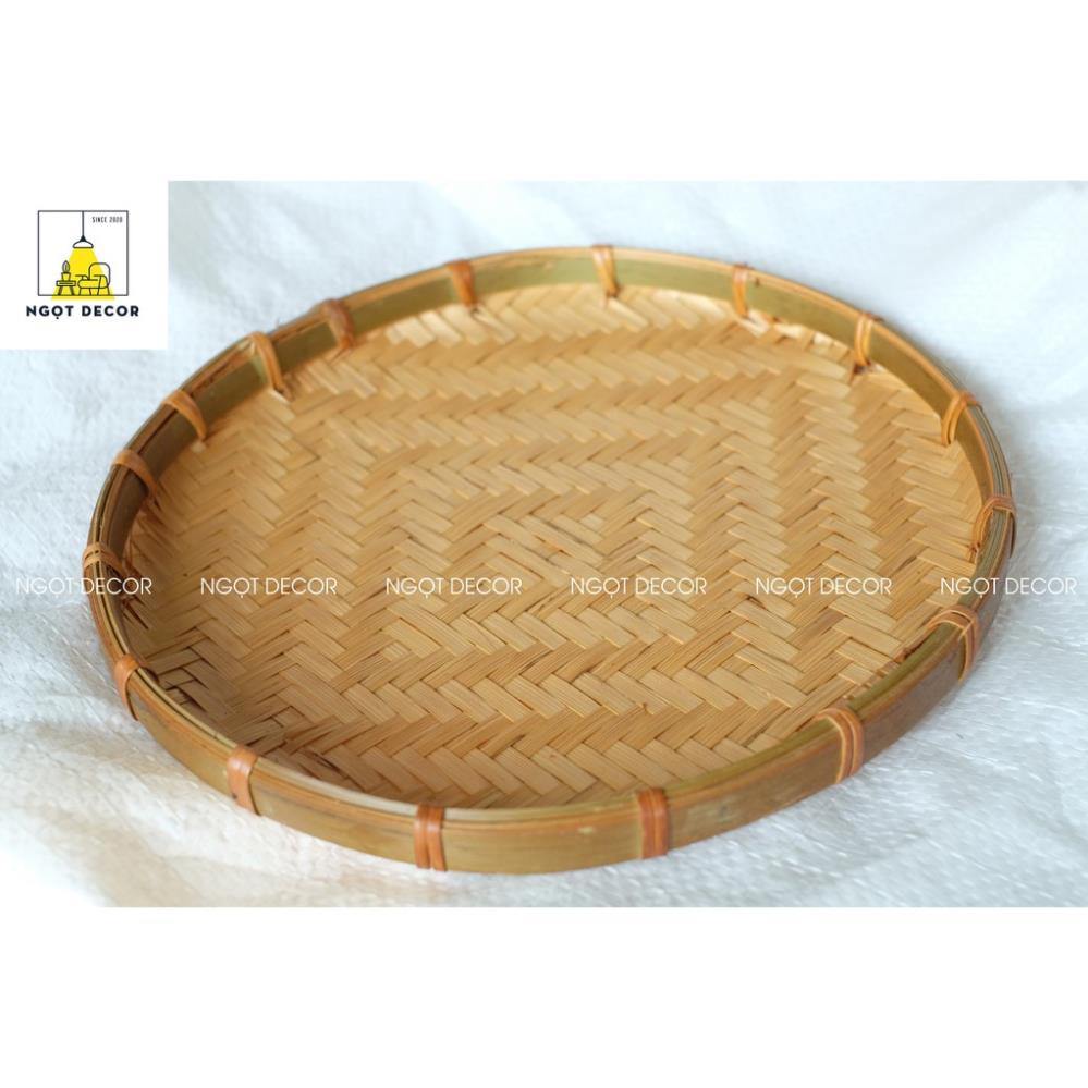 Tre VN- Mẹt  tre tròn viền mây đựng thức ăn, hoa quả, bún đậu Xưởng sx