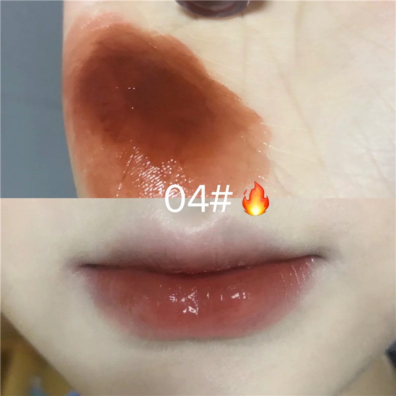 Son Bóng Ineyoo/Oulesong Màu Nude Nhạt Mềm Mượt Nuôi Dưỡng Môi Chống Thấm Nước