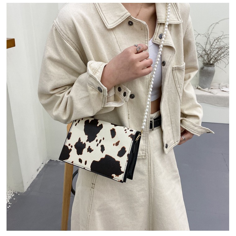 Túi xách đeo chéo hình vuông nhỏ gọn màu trơn kiểu dáng thời trang