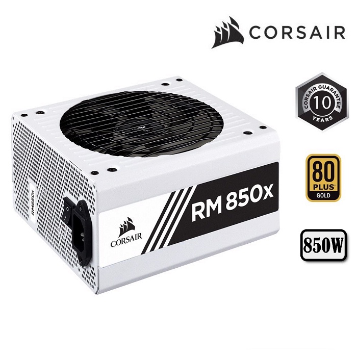 Nguồn máy tính Corsair RM850x CP-9020188-NA 80 Plus Gold - Màu trắng