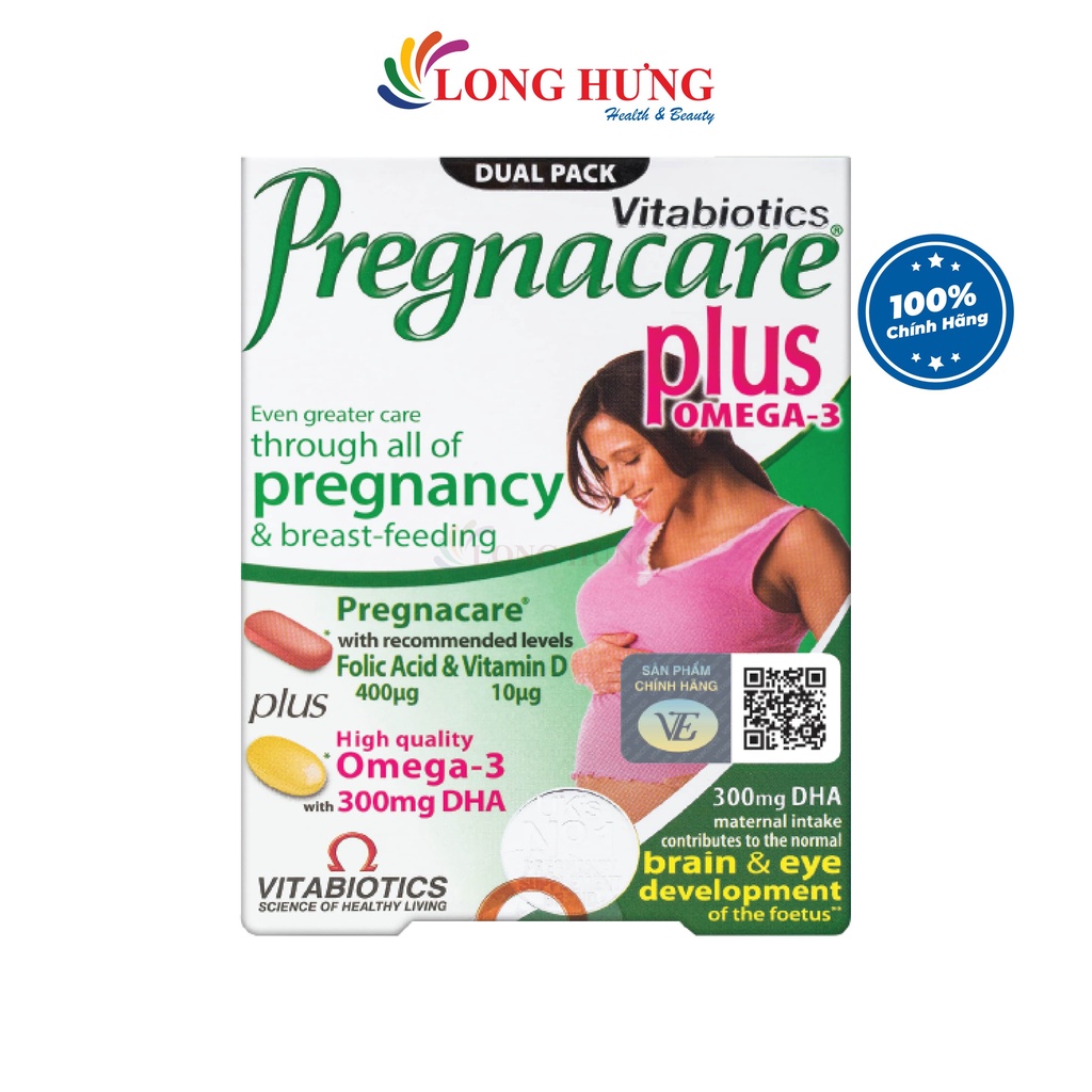 Viên uống Vitabiotics Pregnacare Plus Omega-3 bổ sung Vitamin và khoáng chất cho phụ nữ mang thai (56 viên)