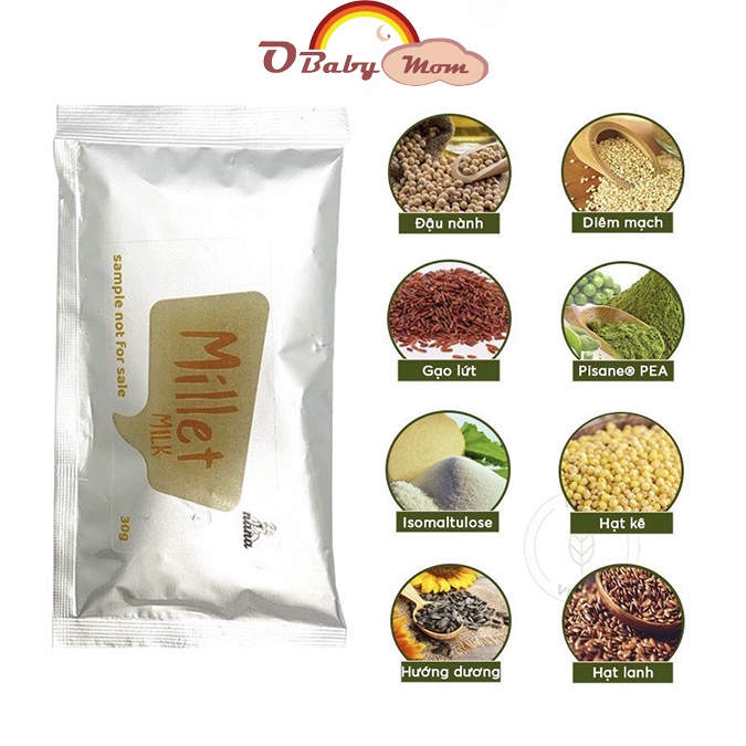 Sữa Hạt Nảy Mầm Millet và 24Grains gói dùng thử30g-Sữa giành cho mẹ bầu và sau sinh, người cao tuổi, những người ăn chay