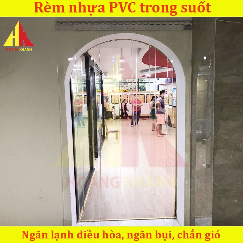 Rèm nhựa PVC ngăn lạnh điều hòa HOANGKHANH  Rèm ngăn lạnh giá rẻ - Màn nhựa PVC