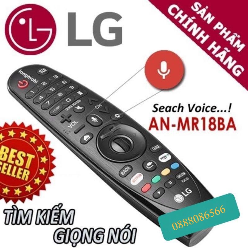 Điều khiển thông minh smart LG AN-MR18BA Chính hãng, giọng nói, chuột bay- dùng cho SmartTV đời 2017 &amp; 2018