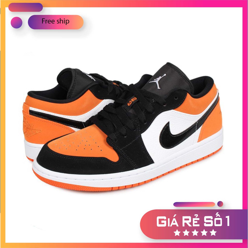 Giày  JD 1 màu cam đen thấp cổ nam nữ full box bill, giày jordan thời trang giá giẻ jd vietmaw86 | BigBuy360 - bigbuy360.vn