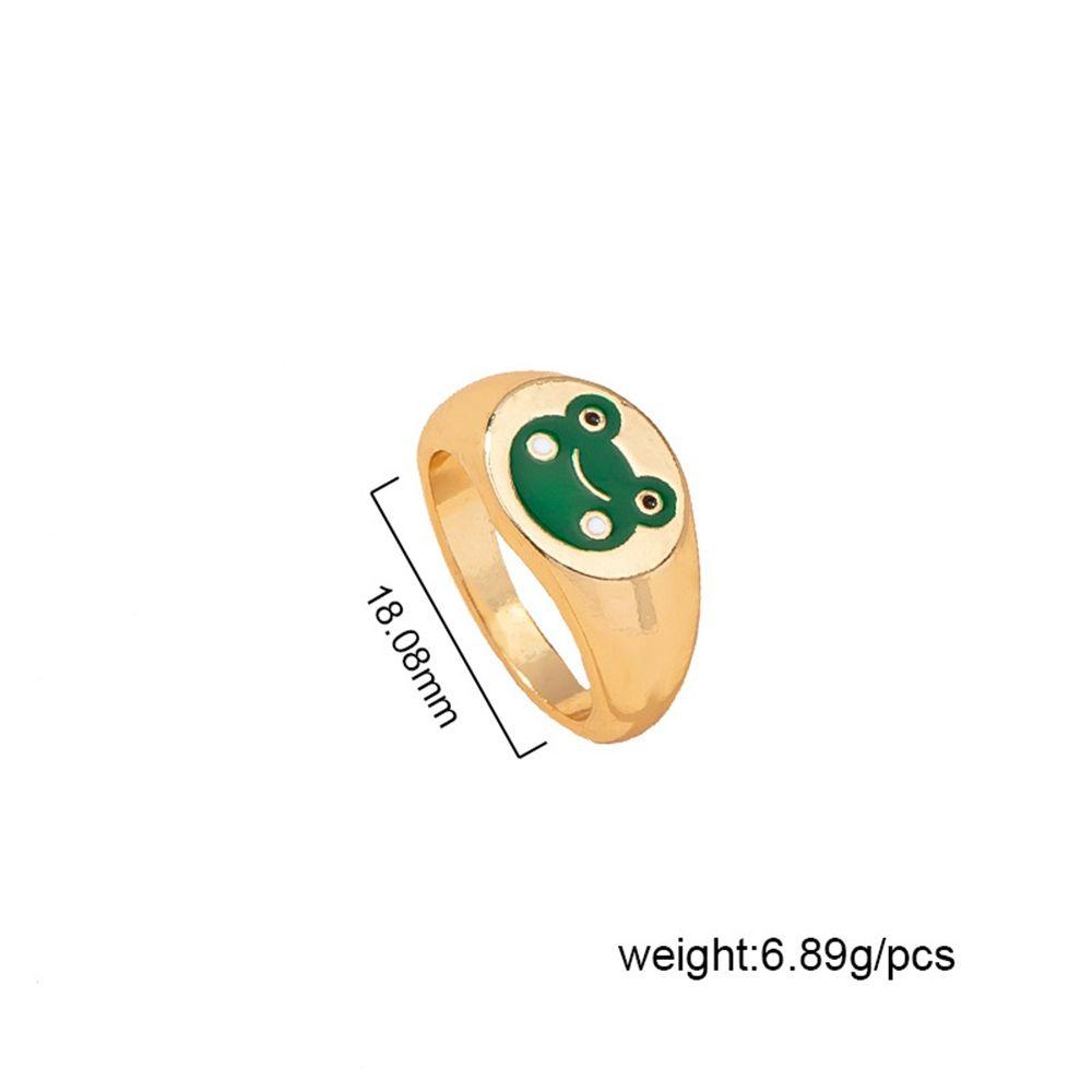 Nhẫn Hình Chú Ếch Phong Cách Hip hop Punk Đơn Giản Cá Tính