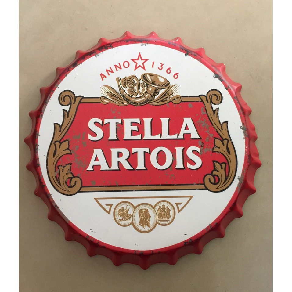 Nắp chai bia bằng sắt trang trí tường quán beer, cafe,... phong cách độc đáo