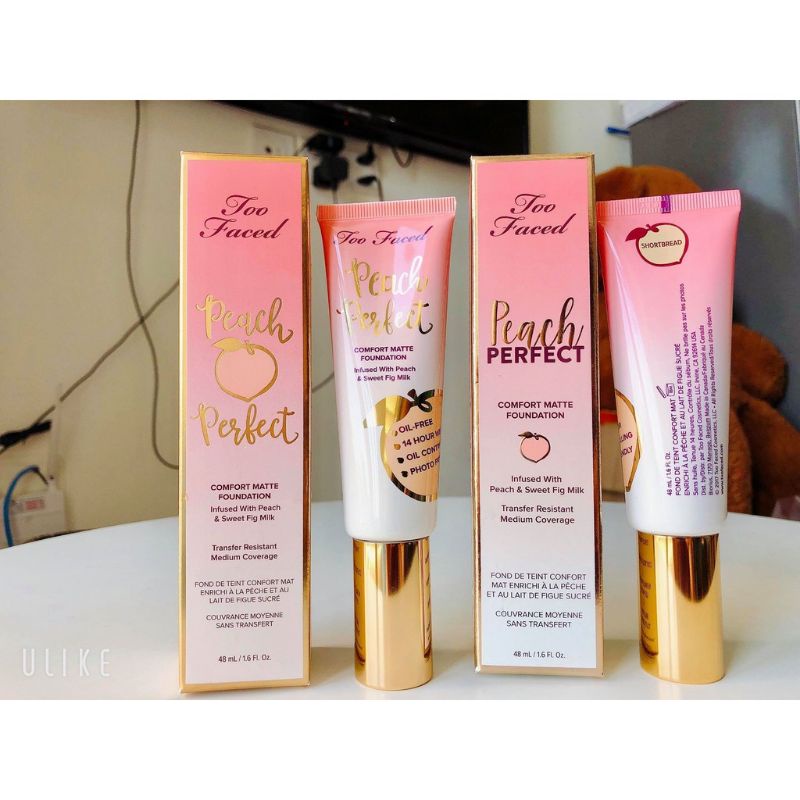 Mẫu thử Bảng 4 Màu Kem Nền Lì Kiềm Dầu Too Faced Peach Perfect Sample