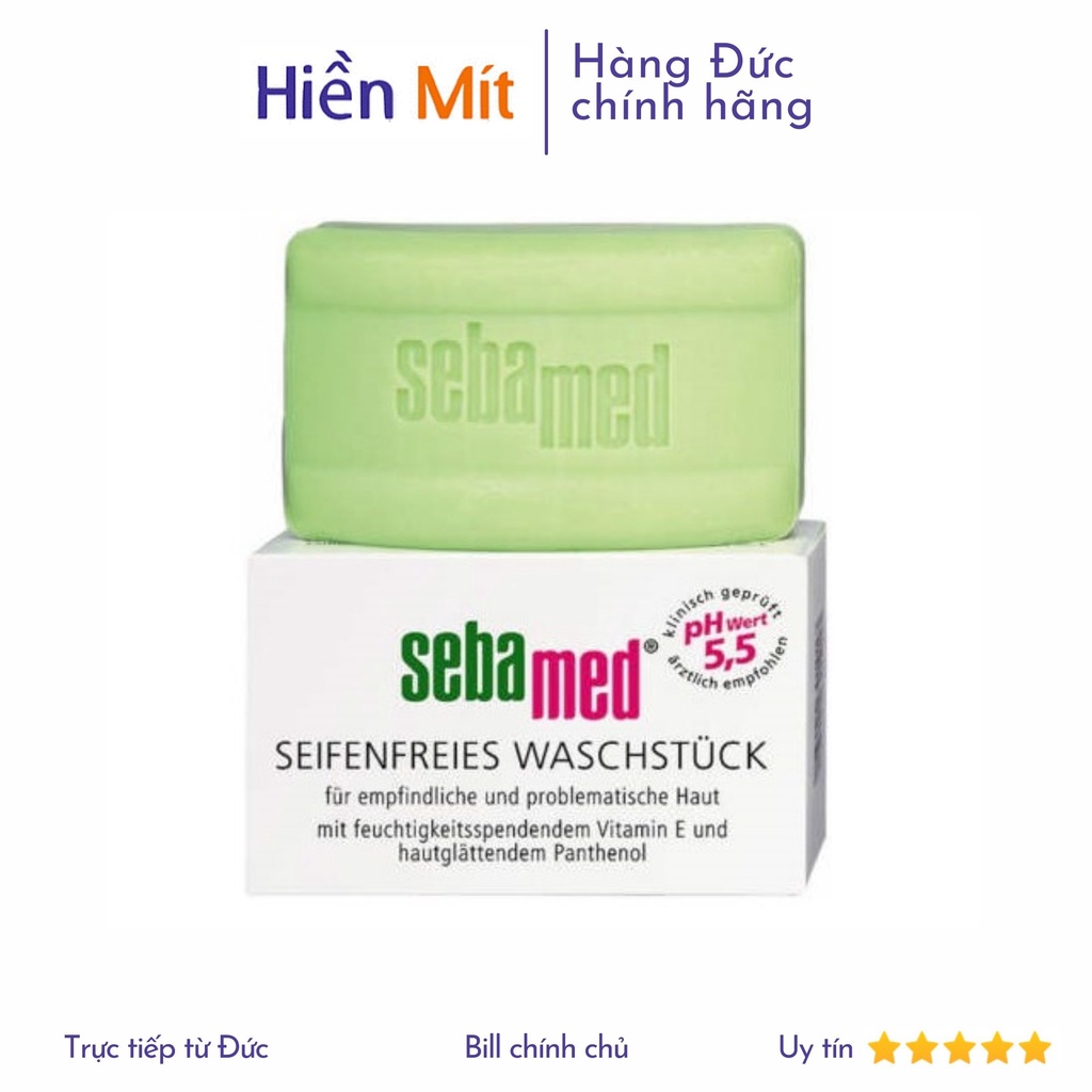 Nội địa Đức - Thanh Làm Sạch Da Kháng Khuẩn Sebamed pH5.5 50g Xà Bông Cục Không Chứa Xà Phòng Hoặc Xút