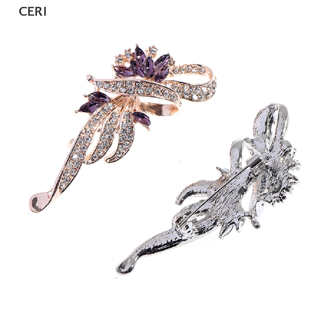 CE 1Pc Elegant Woman Crystal Brooches Pins Fashion Jewelry Clothes Accessories Gift RI
