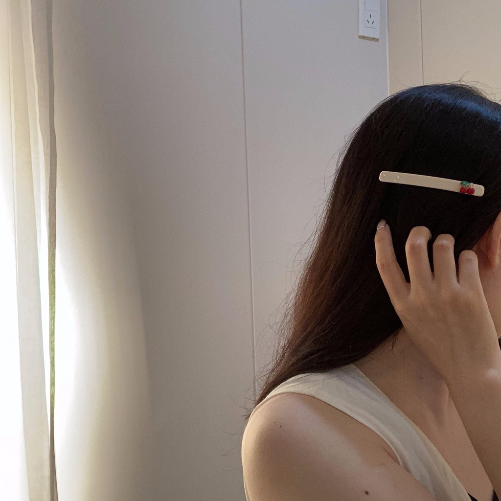 FORBETTER Kẹp Tóc Móng Vuốt Hình Trái Cherry Đơn Giản Dễ Phối Đồ Cho Nữ