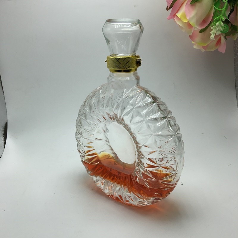 VỎ CHAI THUỶ TINH X.O 500ml nắp nhấn vòng niêm phong