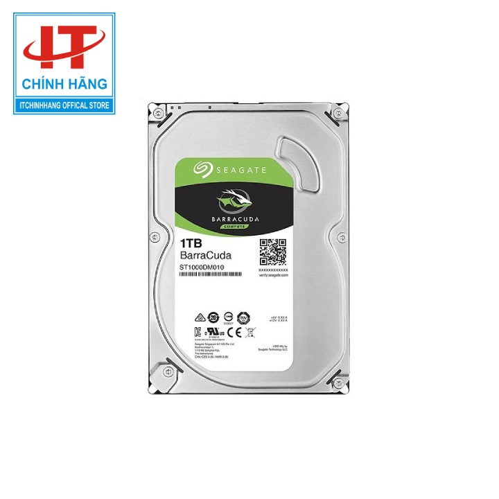 Ổ Cứng HDD Seagate BarraCuda 1TB/64MB/3.5 - Hàng Chính Hãng