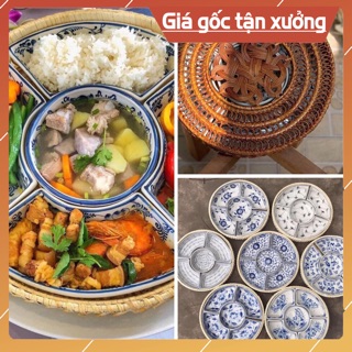 [15 mẫu] Khay đĩa đựng đồ ăn hộp mứt bánh kẹo gốm sứ Bát Tràng