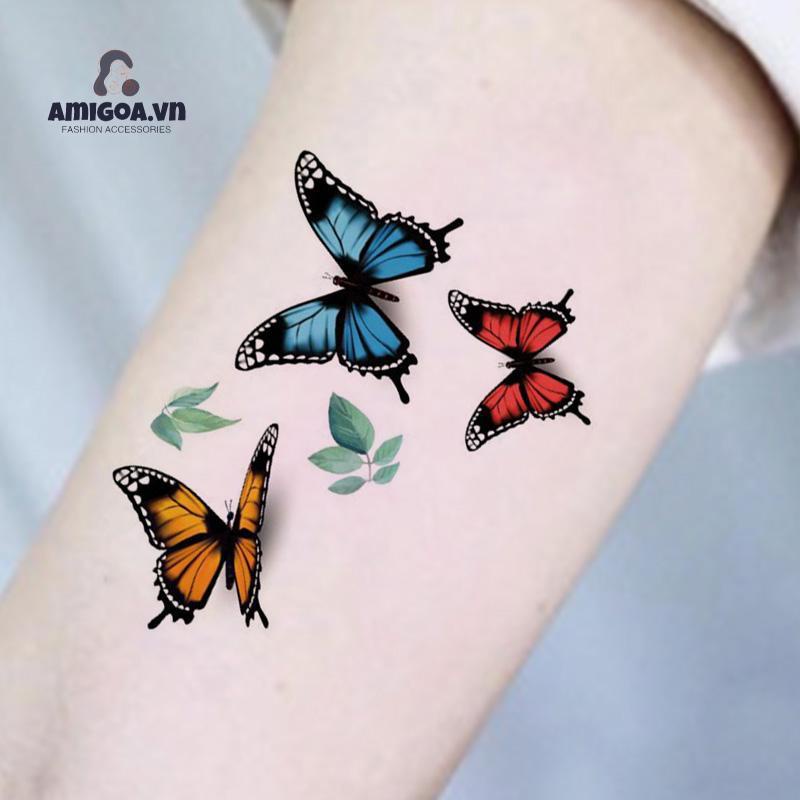 ✨✨Hình Xăm Dán Tạm Thời Hình Bướm 3D Chống Nước