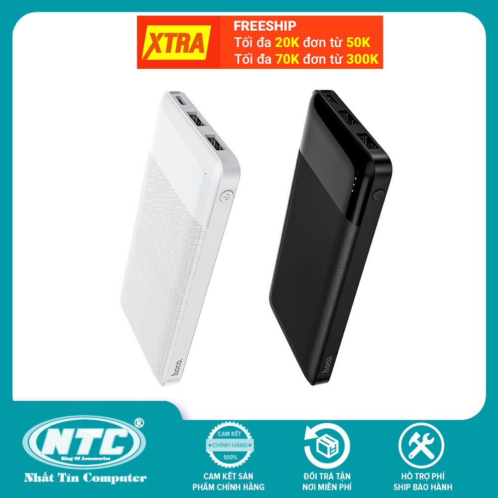 [Mã ELMS10 giảm 6% đơn 50K] Pin sạc dự phòng Hoco J72 Easy travel 10000mAh 2 cổng Input/Output max 2A - Hàng chính hãng