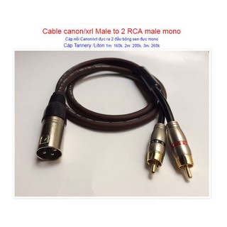 Cáp nối Canon/xrl đực ra 2 đầu bông sen đực mono