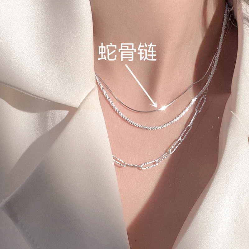 Vòng cổ Hợp Kim Mặt Tròn Lồng Vào Nhau Đính Đá Sang Trọng Cho Nữ