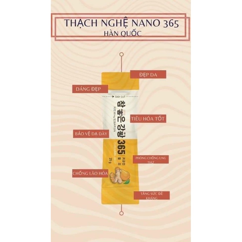 Thạch Nghệ Collagen Nano Curcumin Jelly 365 Vị Xoài Hàn Quốc