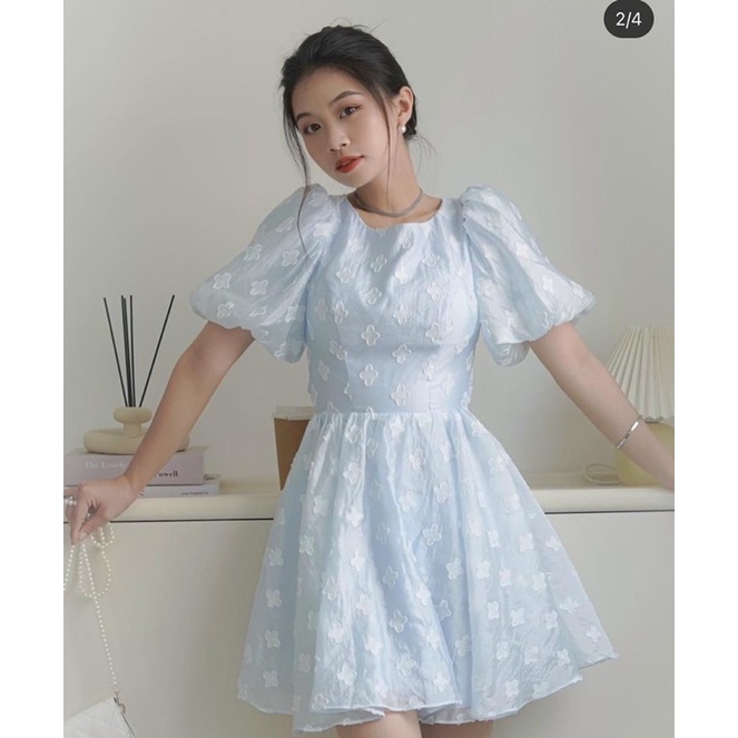 ĐẦM XANH HOA NỔI HỞ LƯNG ĐAN DÂY CHÉO