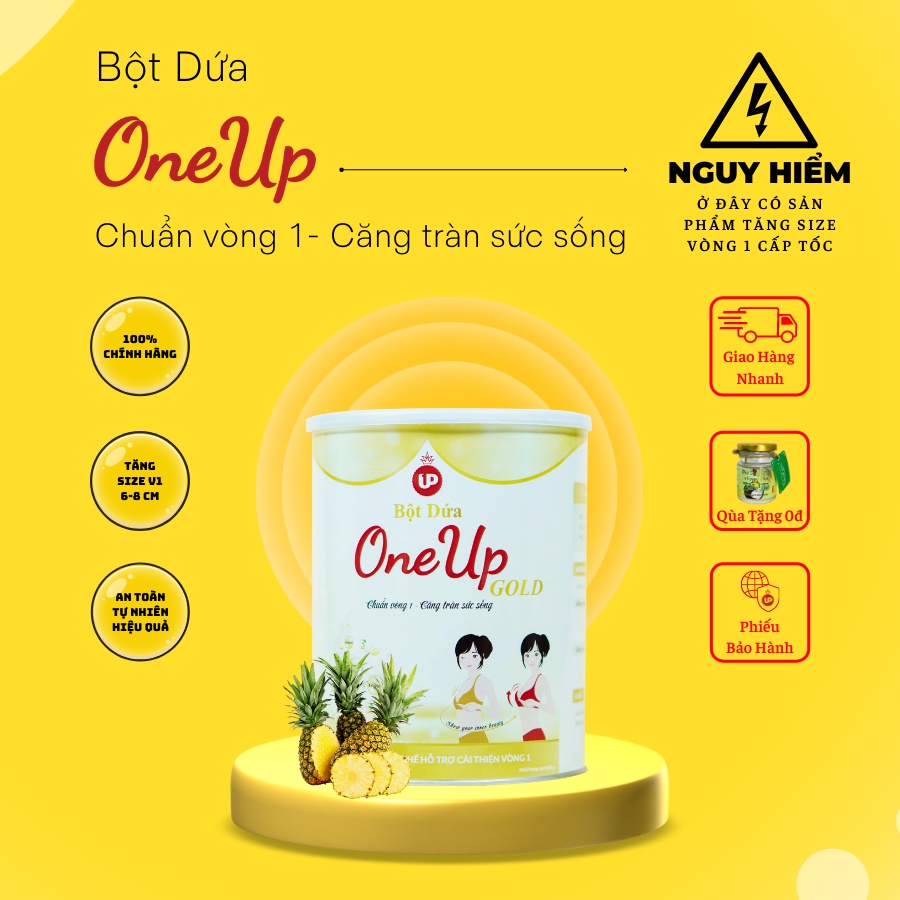 [Hộp 800G] Bột dứa tăng vòng 1 ONEUPGOLD – GIUPS TĂNG SZ V1 hiệu quả, giảm chảy xệ tăng cường nội tiết đẹp da