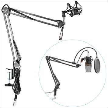 Màng Lọc Âm và Chân Kẹp mic Thu Âm -Giá Đỡ Mic Livestream - Kẹp Bàn Treo Mic và Màng Lọc POP