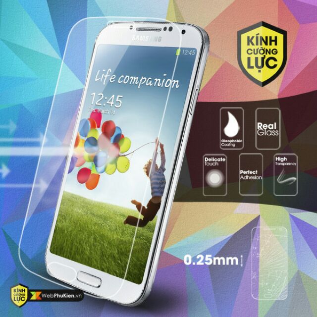 Bộ 3 kính cường lực samsung S4