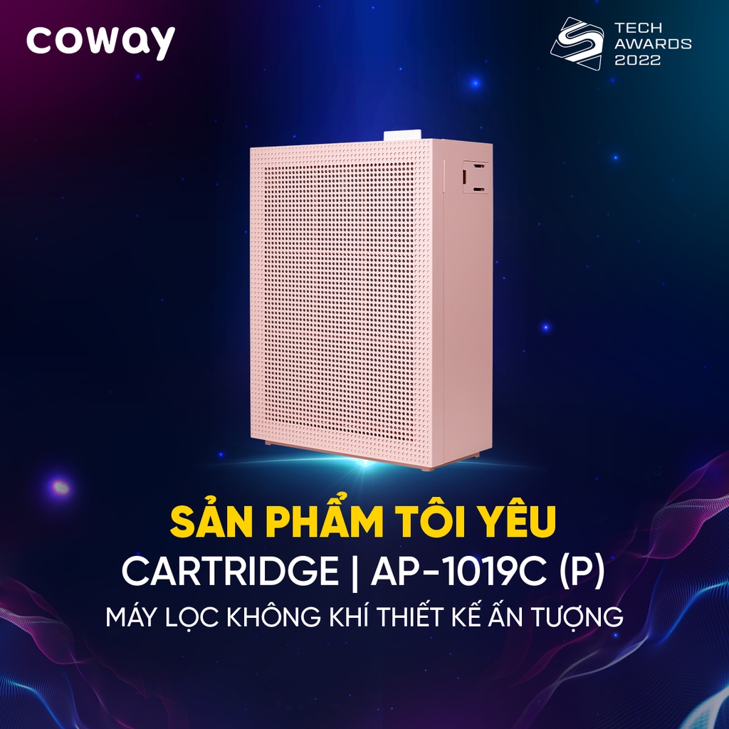 [Mã ELBAU5 giảm 5% đơn 300K] Máy lọc không khí Coway Cartridge (P) AP-1019C (P)