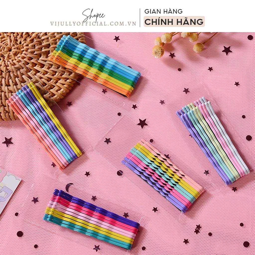Kẹp tóc tăm nhiều màu phong cách Hàn Quốc cho bạn gái