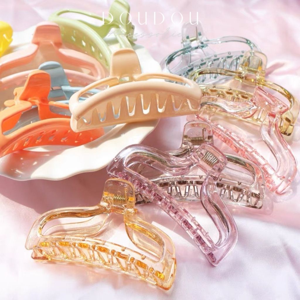 (XẢ KHO THANH LÝ) Phụ kiện kẹp tóc xinh DOUDOU Cặp tóc Kẹp càng cua Hàn Quốc cỡ lớn cho nữ đuôi cá hot trend ZJ034