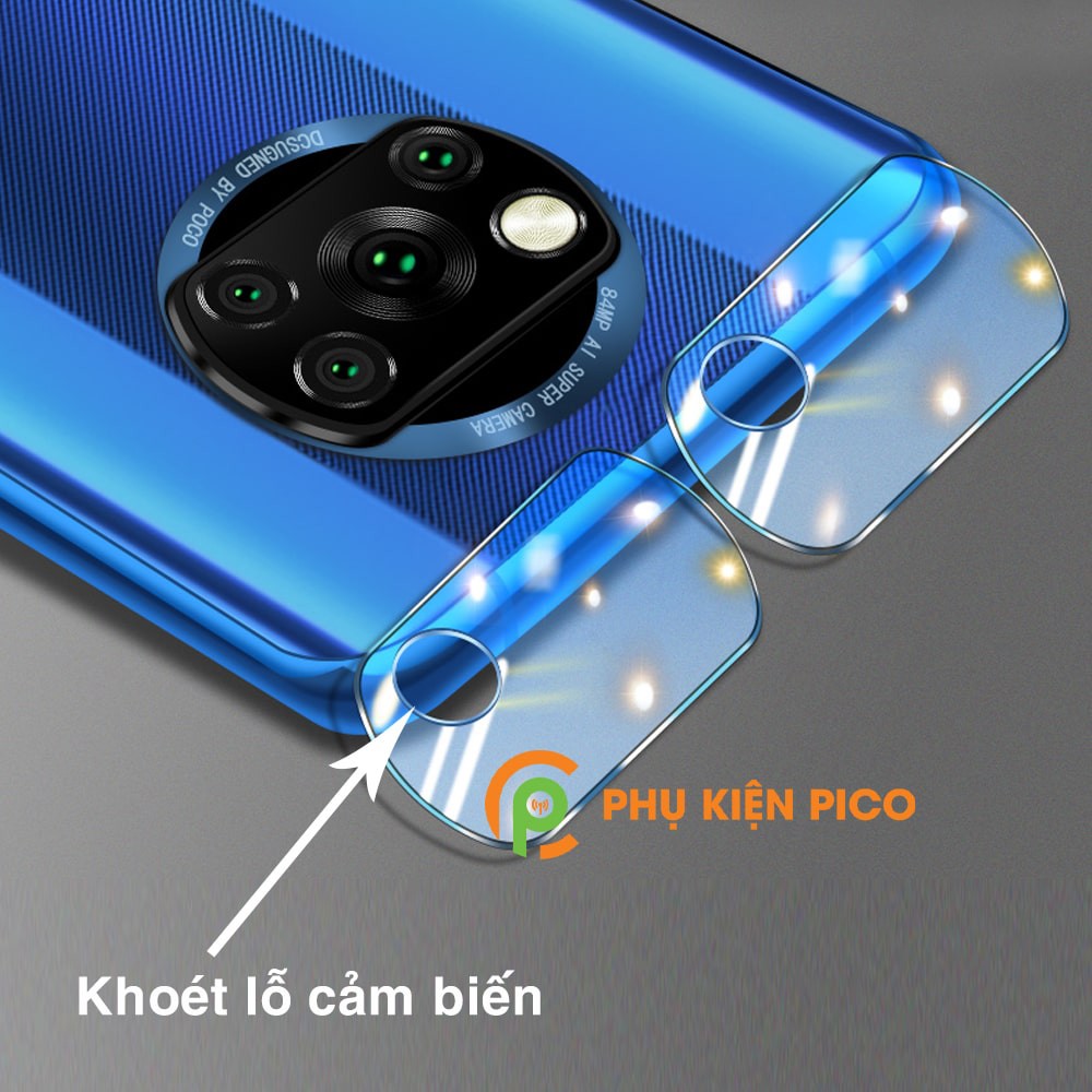 Cường lực camera Poco X3 Pro độ cứng 9H trong suốt - Dán camera Xiaomi Poco X3 Pro