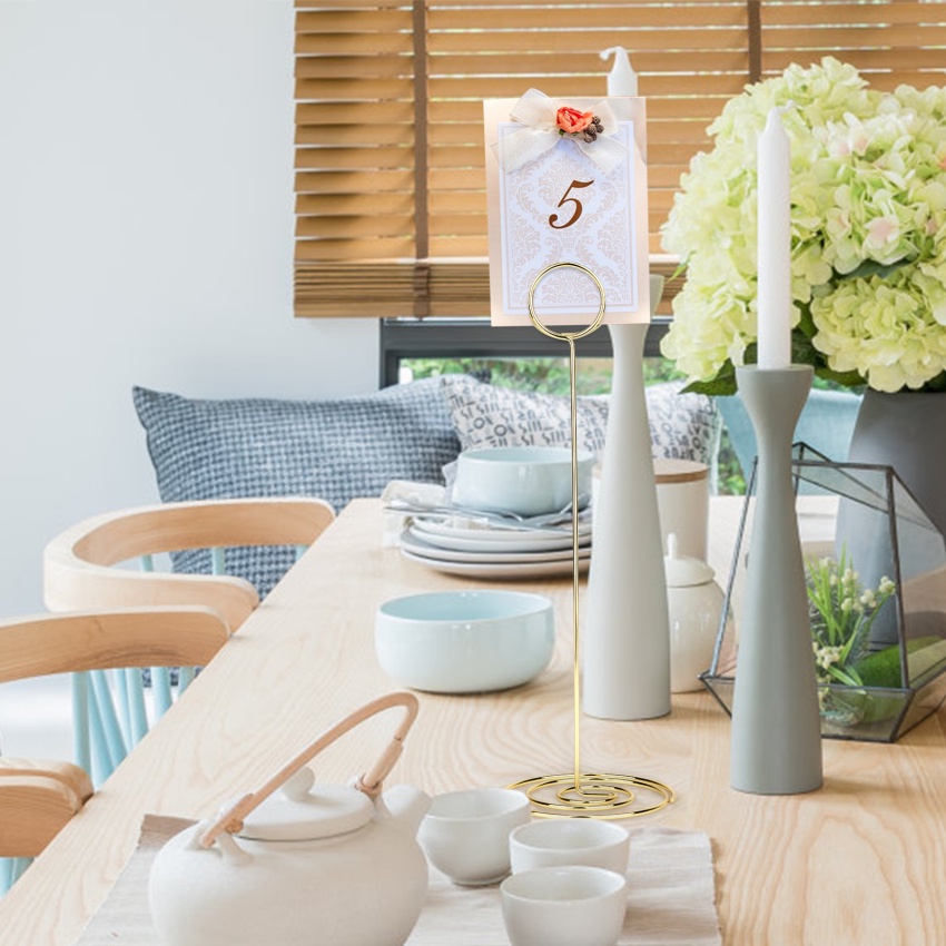 Set 10 Giá Đỡ Thẻ Ghi Số Kích Thước 8.75 inch Để Bàn Trang Trí Tiệc Cưới / Nhà Hàng / Lễ Tốt Nghiệp