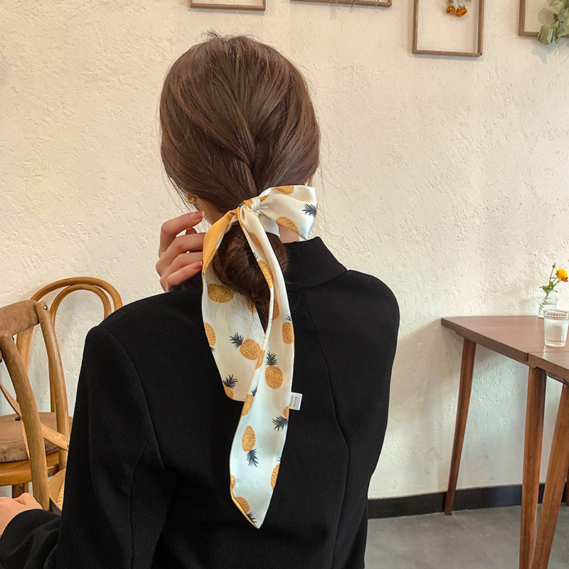 Khăn choàng lụa họa tiết trái cây thời trang dành cho nữ