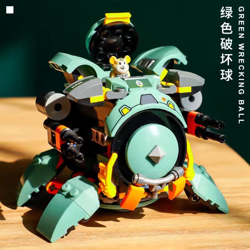 Đồ Chơi Lắp Ghép LEGO's 12in1 Wrecking Ball Hamster CÓ LAZER Siêu Anh Hùng Iron Man, Captain America, Robot, Xe Tăng