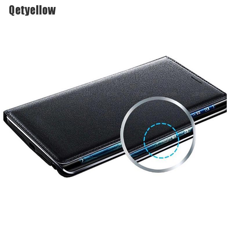 Bao Da Điện Thoại Nắp Lật Màu Vàng Sang Trọng Cho Galaxy Note Edge N9150