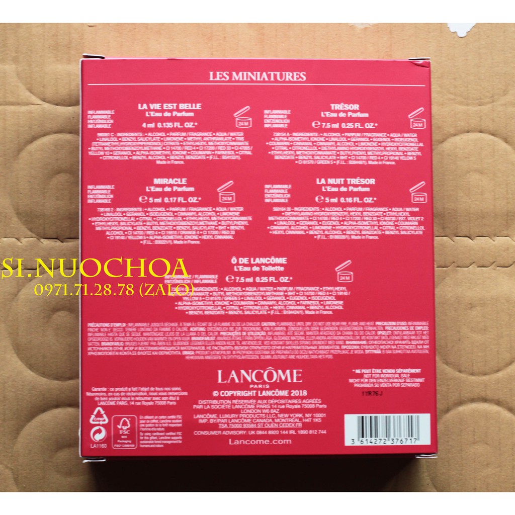 Bộ nước hoa Giftset Lancome Les Miniatures 5 Chai | BigBuy360 - bigbuy360.vn