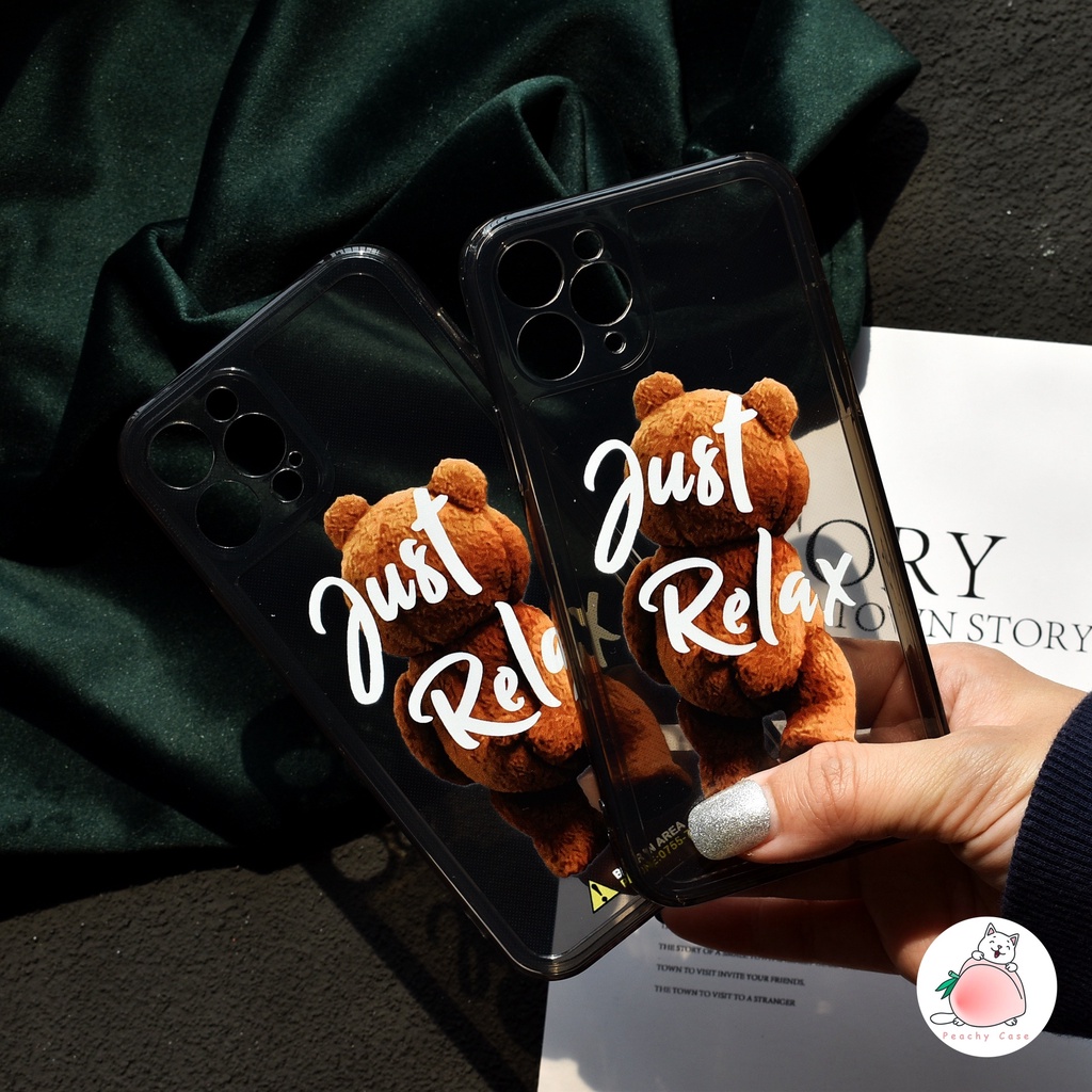 Ốp Điện Thoại Trong Suốt Họa Tiết Gấu Teddy Dễ Thương Dành Cho iPhone 14 13 12 11 Pro Max Xr Xs X 7 8 Plus